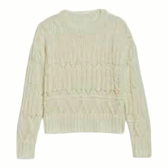 Old Navy‎ Textured Fringe Cropped Pullover Sweater Long Sleeve - Picture 12 of 12